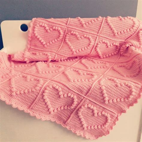 Crochet Heart Blanket Free Pattern