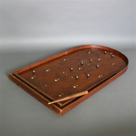 Vintage Bagatelle Game Board English Wooden Bagatelle Board