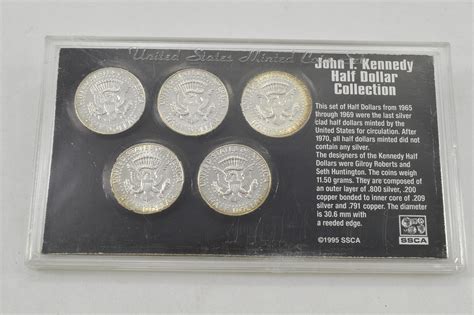 SILVER Coin Set John F. Kennedy Half Dollar Collection Historic US Collection - Includes SILVER ...