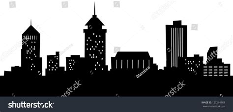 Cartoon Skyline Silhouette Of The City Of Fresno, California, Usa ...