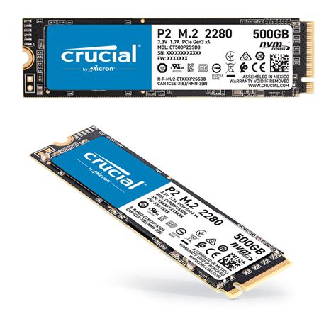 Buy Crucial P2 M.2 NVMe SSD 500GB [CT500P2SSD8] | PC Case Gear Australia