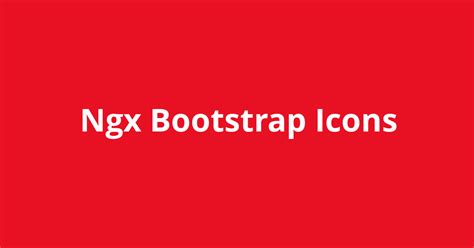 Ngx Bootstrap Icons - Open Source Agenda