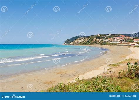 Agios Stefanos Beach In Corfu, Greece Royalty-Free Stock Photo | CartoonDealer.com #80908131