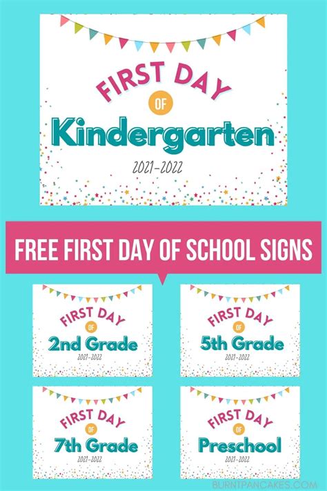 First Day of School Signs - Printable | School signs, First day of ...