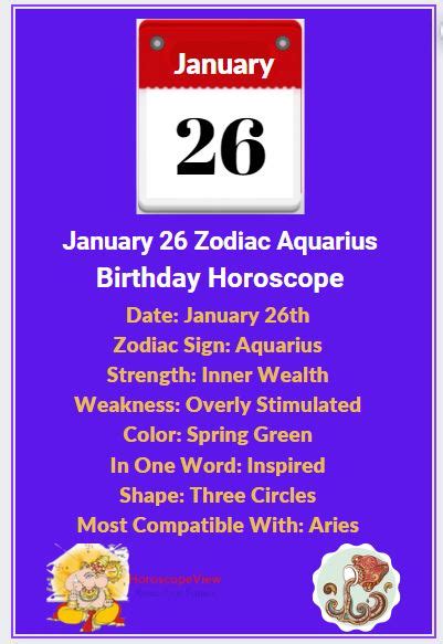 January 26 Zodiac Sign - Love, Career & Horoscope