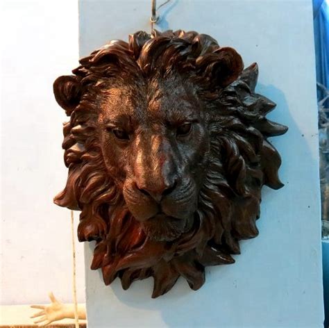 Indoor Decoration Popular Modern Bronze Lion Head Sculpture | large