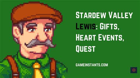 Lewis Stardew Valley: Gifts, Heart Events, Quest - Gameinstants