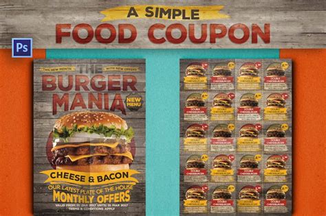 Rustic Fast Food Coupon by Bluerobindesignshop on Envato Elements