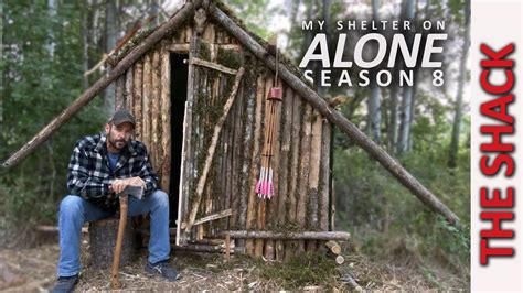 Bushcraft SURVIVAL Shelter with Fireplace - Complete Build, ALONE ...