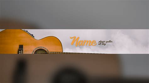 Free Guitar YouTube Banner Template | 5ergiveaways