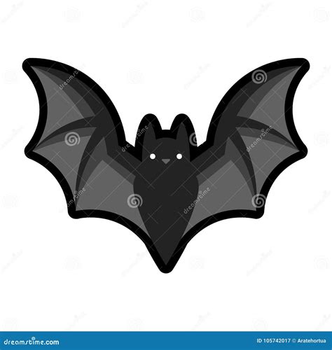 Cartoon Bat Emoji Isolated on White Background Stock Illustration ...