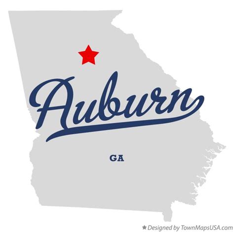 Map of Auburn, GA, Georgia