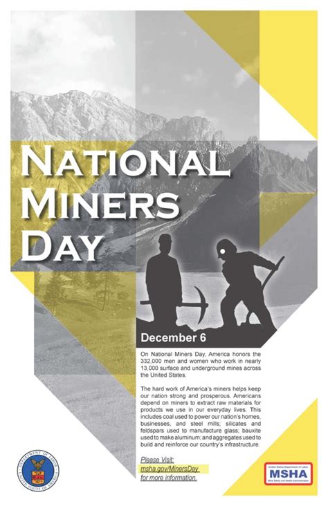 National Miner's Day - Control Chief