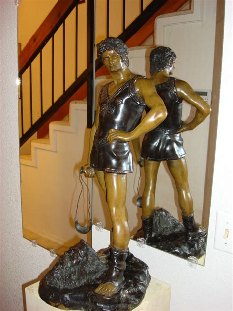 David and Goliath Statue Original by Amassoulle Bronze Statue | eBay ...