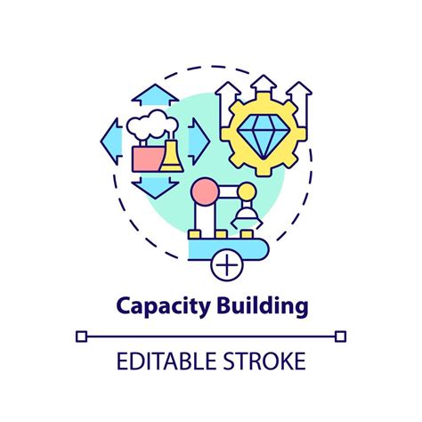 Capacity building concept icon. Facility development. International ...