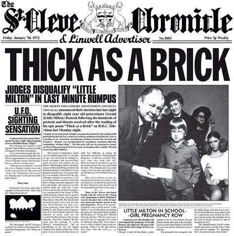 Thick As A Brick | Shop | The Rock Box Record Store | Camberley's ...