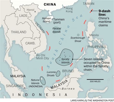 South China Sea Nine Dash Line Map