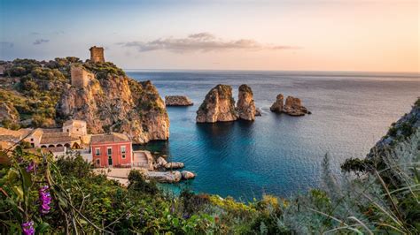 Tonnara di Scopello 4K Wallpaper, Museum, Historical, Scopello beach, Seascape, Ancient, Rocks ...