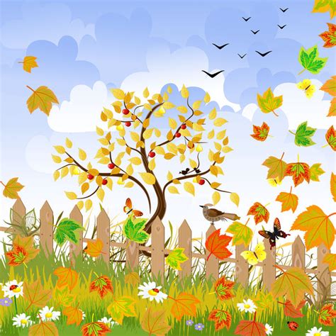 Paisajes de Otoño (Ilustraciones vectoriales muy creativas) | Wallpaper HD Download