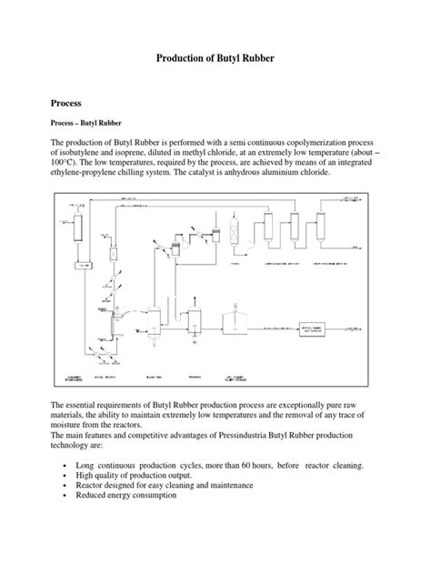 Production of Butyl Rubber | PDF | Natural Rubber | Chemistry