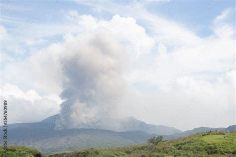 Mount Aso - Active volcano, volcanic eruption, Aso, Kumamoto, Japan ...