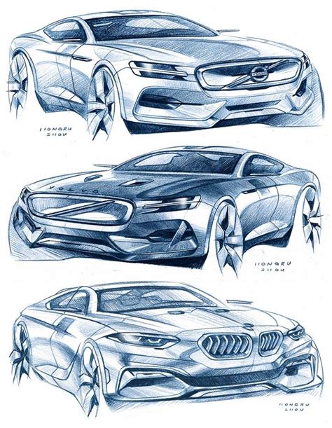 Industrial Design Sketches Car