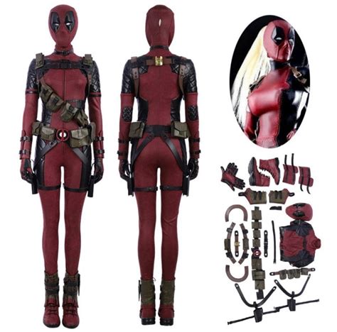 Female Lady Deadpool Cosplay Costume Suit Leather Deluxe - Etsy