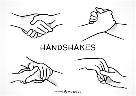 Hand drawn handshakes set #AD , #Sponsored, #ad, #drawn, #handshakes, #set, #Hand | How to draw ...