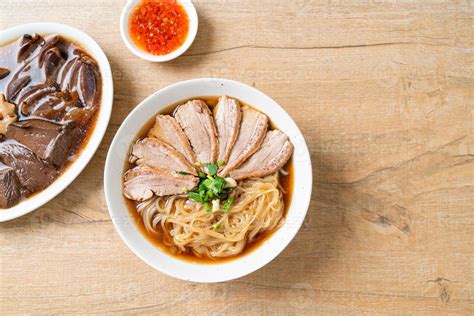 duck noodles with stewed duck soup 9724533 Stock Photo at Vecteezy