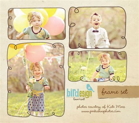 frames & overlays | Photoshop templates for photographers by Birdesign ...