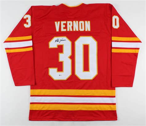 Mike Vernon Signed Jersey (Beckett COA) | Pristine Auction