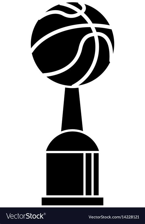 Trophy basketball sport pictograph Royalty Free Vector Image