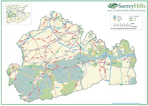 Map of the AONB | Surrey Hills | Map, Interactive map, Surrey