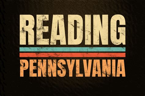 Reading Pennsylvania Retro Color Graphic by basyar · Creative Fabrica