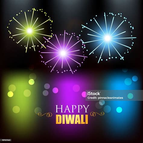 Diwali Festival Fireworks Stock Illustration - Download Image Now ...