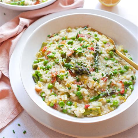 Pea and Asparagus Risotto with Bacon | Elizabeth Chloé