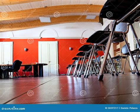 Row of chairs. stock image. Image of accademic, door - 26597217