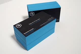 Black Business Card with Edge Color | Black business card wi… | Flickr