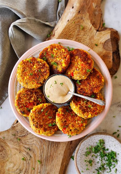 Chickpea Fritters with Veggies - Elavegan