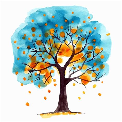 Premium Vector | Abstract tree watercolor hand painted