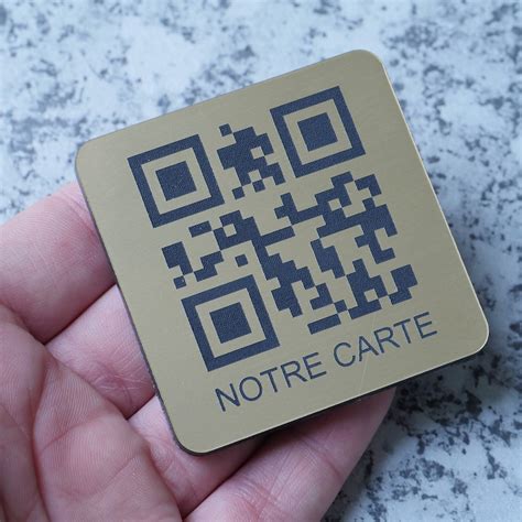 Engraved QR Code Plate to Put on a Table QR Code, Restaurant Menu, Instagram - Etsy