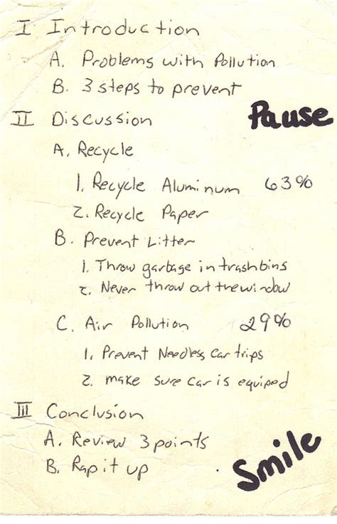 Note Cards (Key Word Outline) - Fundamentals of Speech Communication ...