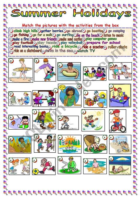 Summer Holidays - ESL worksheet by ptienchiks