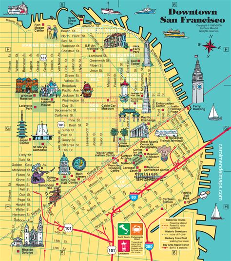 illustrated maps of the San Francisco Bay Area