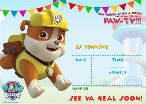 Paw Patrol Birthday Invitation Ideas | DREVIO