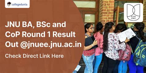 JNU Admission 2023: BA, BSc and CoP Round 1 Result Out @jnuee.jnu.ac.in ...