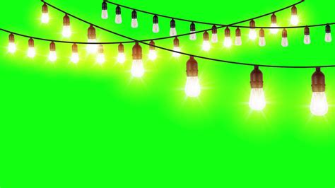 Animated String Lights Green Screen Video Effects HD | All Design Creative