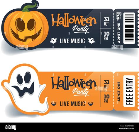 Halloween party invitation ticket. Vector template. Great design for halloween party, or ...