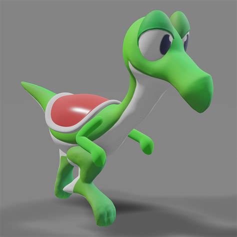 ArtStation - SMW - Prototype Yoshi (Concept Model)