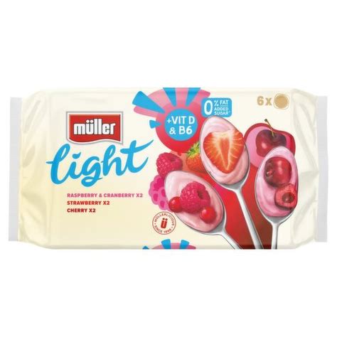 Muller Light Red Fruits Variety Yogurts 6 Pack (840 g) - Storefront EN